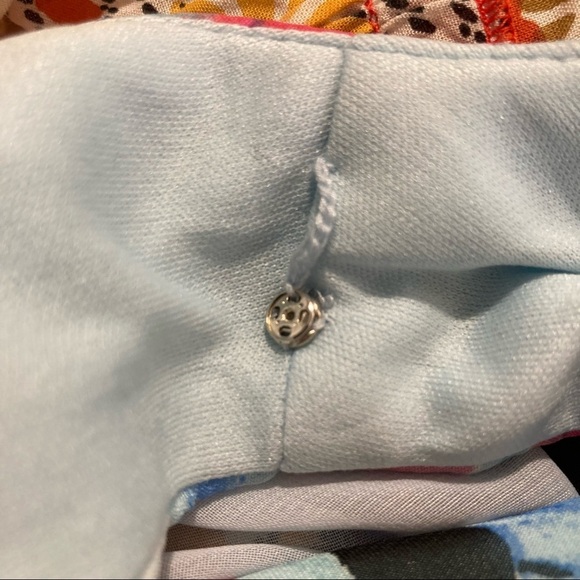 TAHARI Sz 14 Handkerchief Overlay Bold Pastel Floral Zipper in Back Dress - Picture 7 of 16